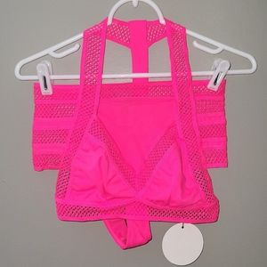 Rehab Lab Hot Pink Mesh Bikini